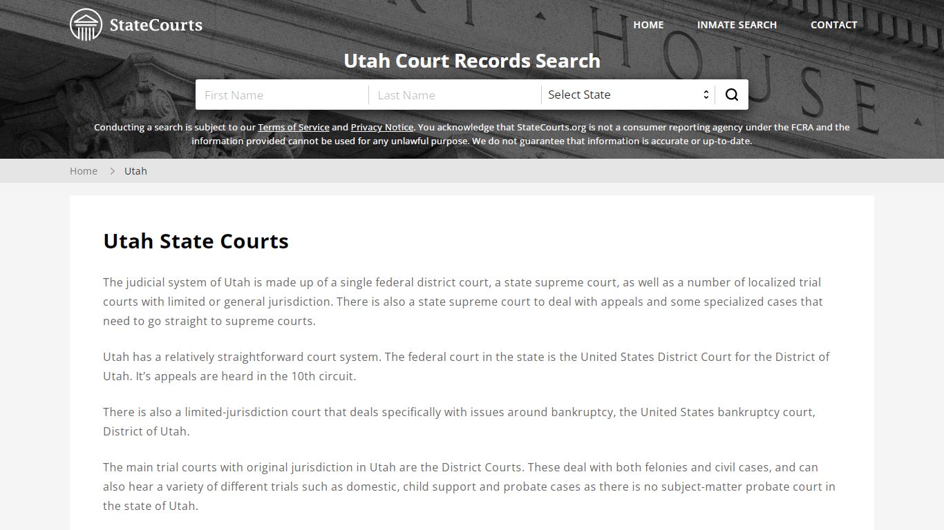 Utah Court Records - UT State Courts